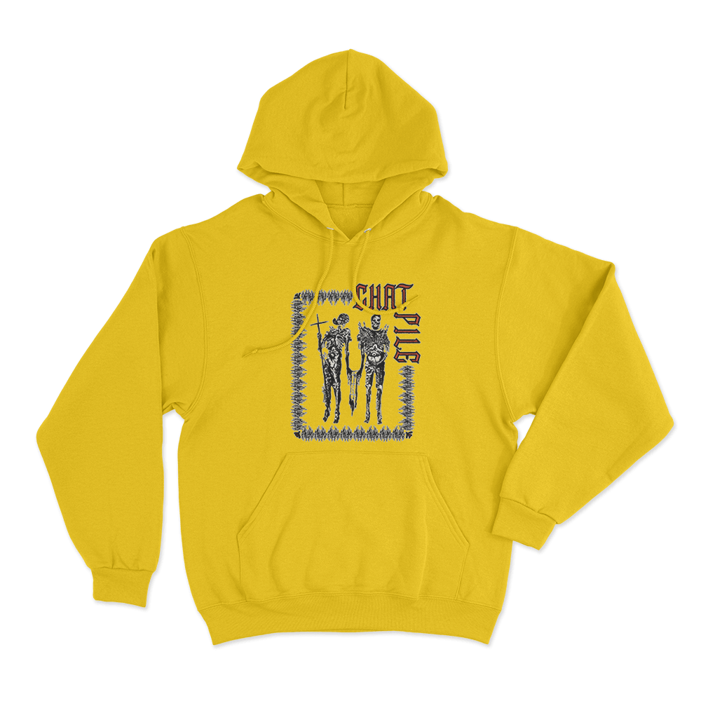 Chat Pile Crusaders Unisex Hoodie Yellow Chat Pile Crusaders Unisex Hoodie Yellow