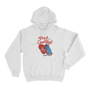 Chat Rat Unisex Hoodie White